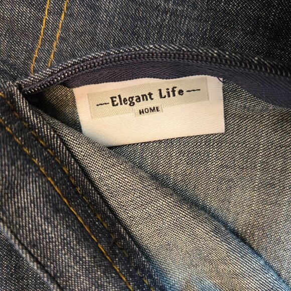 ATLINIA Linen Pillow King Sham / ELEGANT LIFE HOME Cotton Denim Pillow Cover - Picture 13 of 13